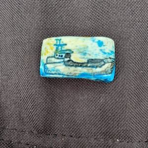 Scrimshaw boat on Ivory